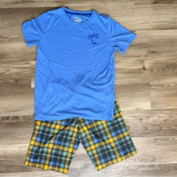 Youth Pajamas Set x2 - Blue and Yellow - Picture 5 of 7